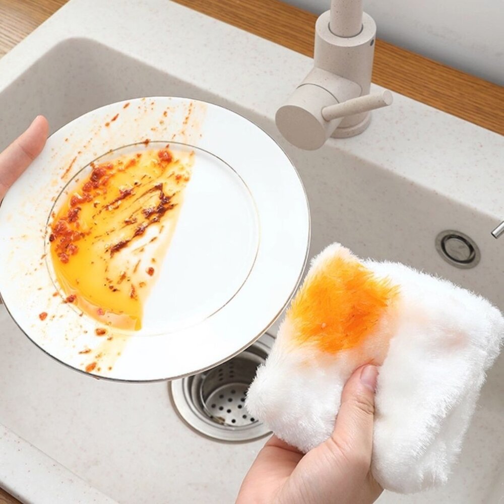 SF-020155-日本製 Aisen 油汙專用神奇抹布 沖水即淨 強力去油汙 除油 吸水速乾 不易掉毛 廚房清潔抹布 日本進口