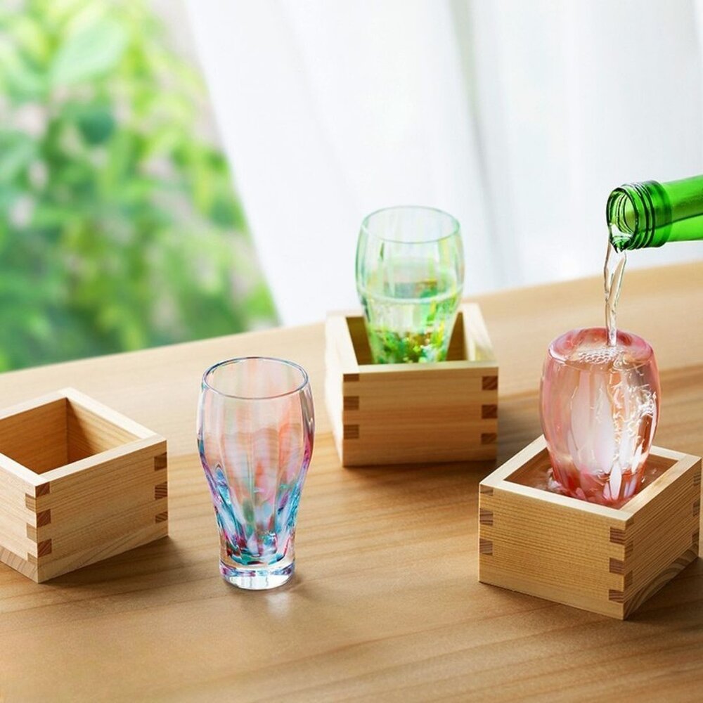 SF-020166-日本製造 檜木 酒枡杯 清酒杯 170ml 酒杯 燒酒杯 清酒 白酒杯 小酒杯 酒杯架 日本進口