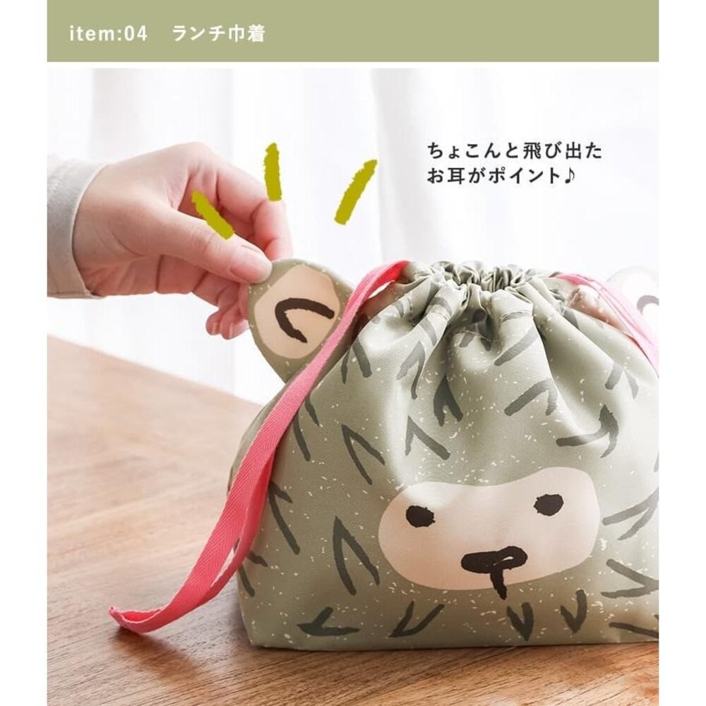 SF-020174-日本 CDF 刺蝟造型束口保冷保溫袋 保冷袋 | 保溫餐袋 日本保溫袋 便當保溫袋 午餐袋 日本進口