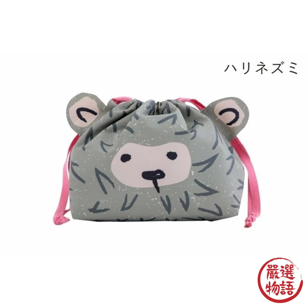 日本 CDF 刺蝟造型束口保冷保溫袋 保冷袋 | 保溫餐袋 日本保溫袋 便當保溫袋 午餐袋 日本進口-圖片-3