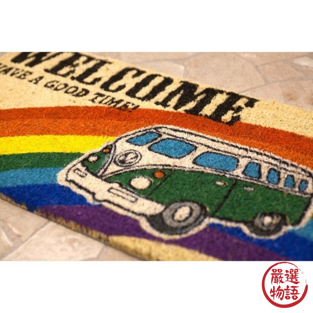 日本VW福斯椰殼纖維地墊 時尚潮流設計 40*70 玄關地墊 門口地墊 腳踏墊 防滑 厚底 居家生活 日本進口-圖片-1