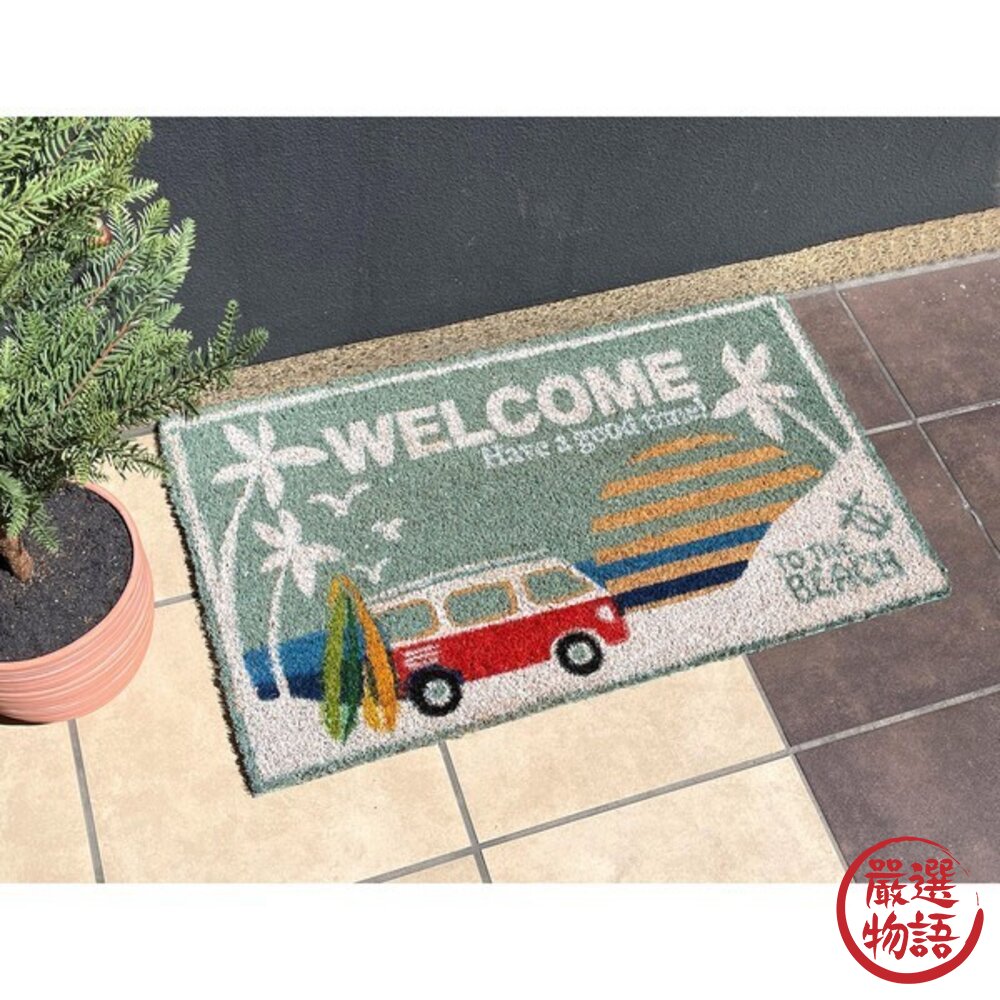 日本VW福斯椰殼纖維地墊 時尚潮流設計 40*70 玄關地墊 門口地墊 腳踏墊 防滑 厚底 居家生活 日本進口-圖片-3