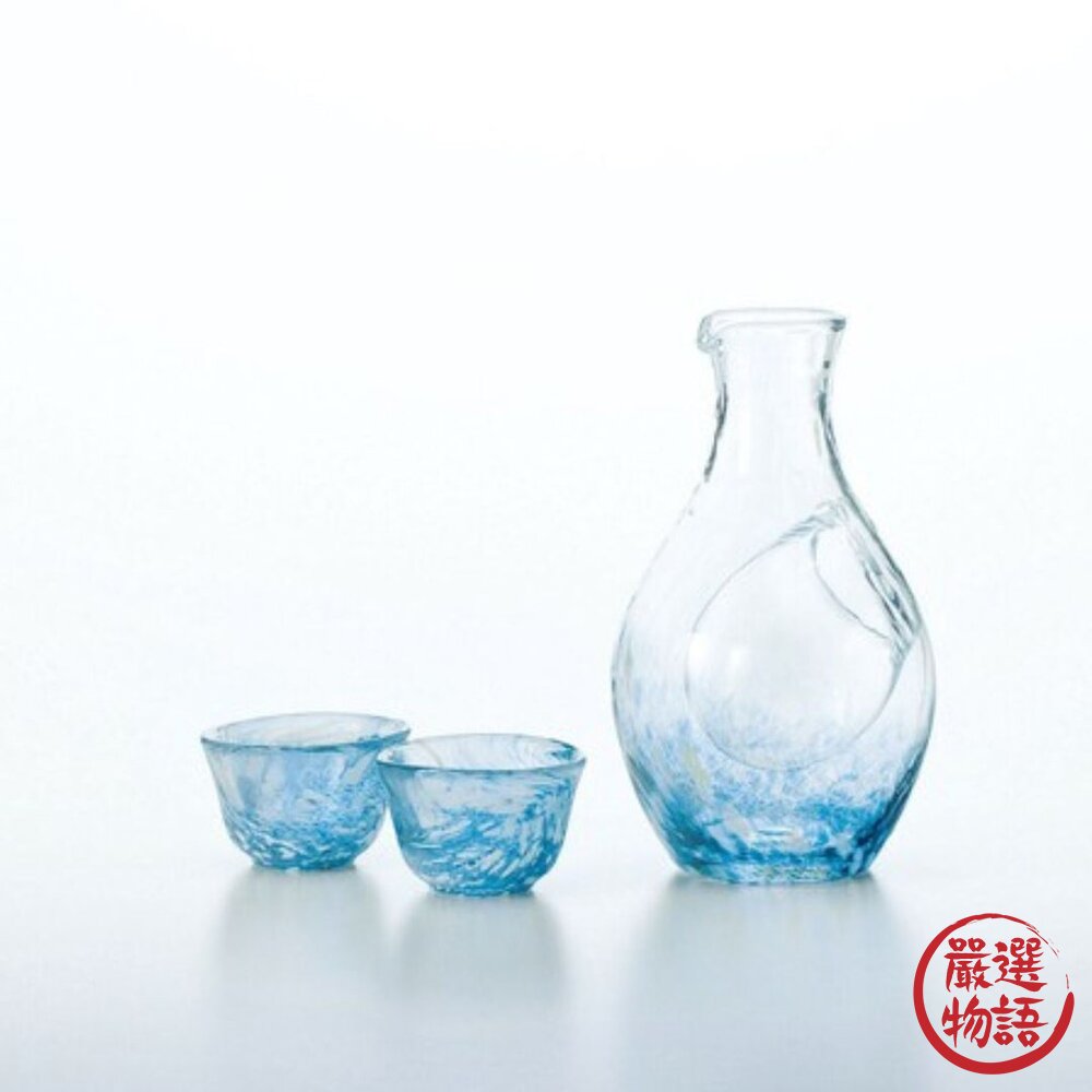 日本製TOYO-SASAKI 絕美冰透藍冷酒專用禮盒組 | 酒杯 酒壺 清酒杯 入厝賀禮-圖片-1