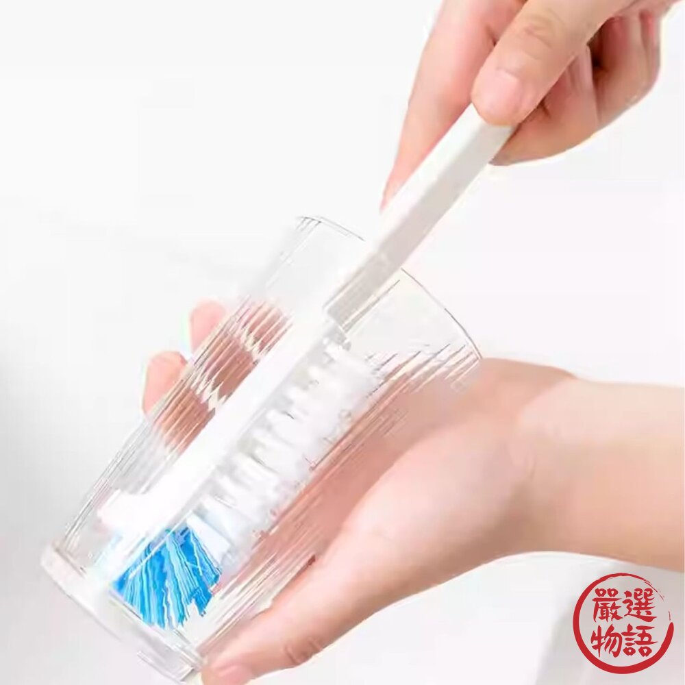 日本進口 Aisen 彎頭清潔刷 排水口/廚房/水槽/杯子/縫隙 零死角清潔刷 長柄清洗刷 L型刷子-圖片-6