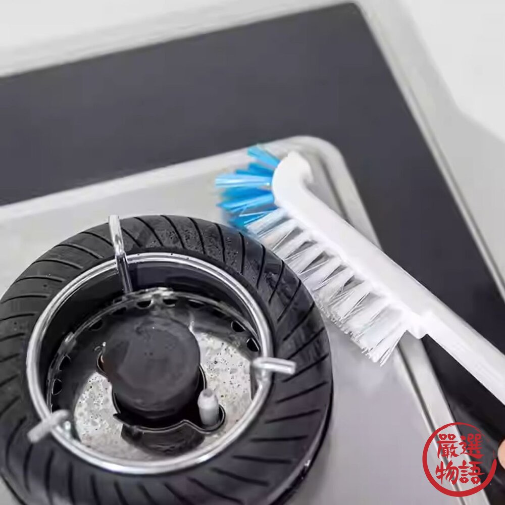 日本進口 Aisen 彎頭清潔刷 排水口/廚房/水槽/杯子/縫隙 零死角清潔刷 長柄清洗刷 L型刷子-圖片-7