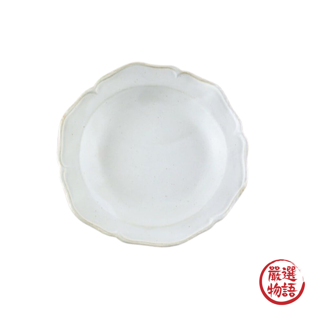 日本製 kinari 益子燒褶邊盤 大 淺盤 咖哩盤 義大利麵盤 沙拉盤 陶瓷 日式餐具-圖片-1