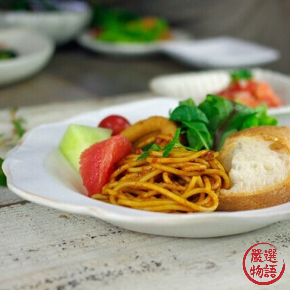 日本製 kinari 益子燒褶邊盤 大 淺盤 咖哩盤 義大利麵盤 沙拉盤 陶瓷 日式餐具-圖片-3