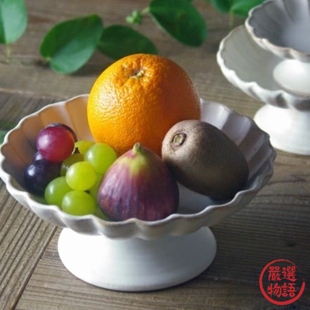 日本製 kinari 益子燒高腳盤 中 蛋糕盤 甜點盤 下午茶 托盤 淺盤 水果盤 陶瓷-圖片-3