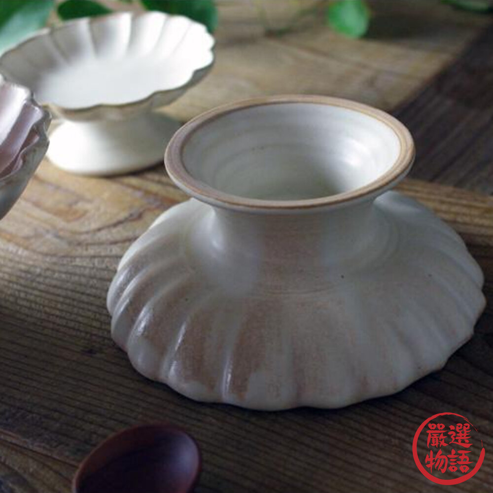 日本製 kinari 益子燒高腳盤 中 蛋糕盤 甜點盤 下午茶 托盤 淺盤 水果盤 陶瓷-圖片-4