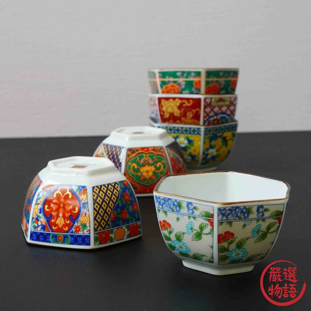 現貨 日本製 吾山窯 六角金邊小菜碟|迷你碗・醬料碟・小菜碗|美濃燒 中國風金邊裝飾 日本進口-圖片-4