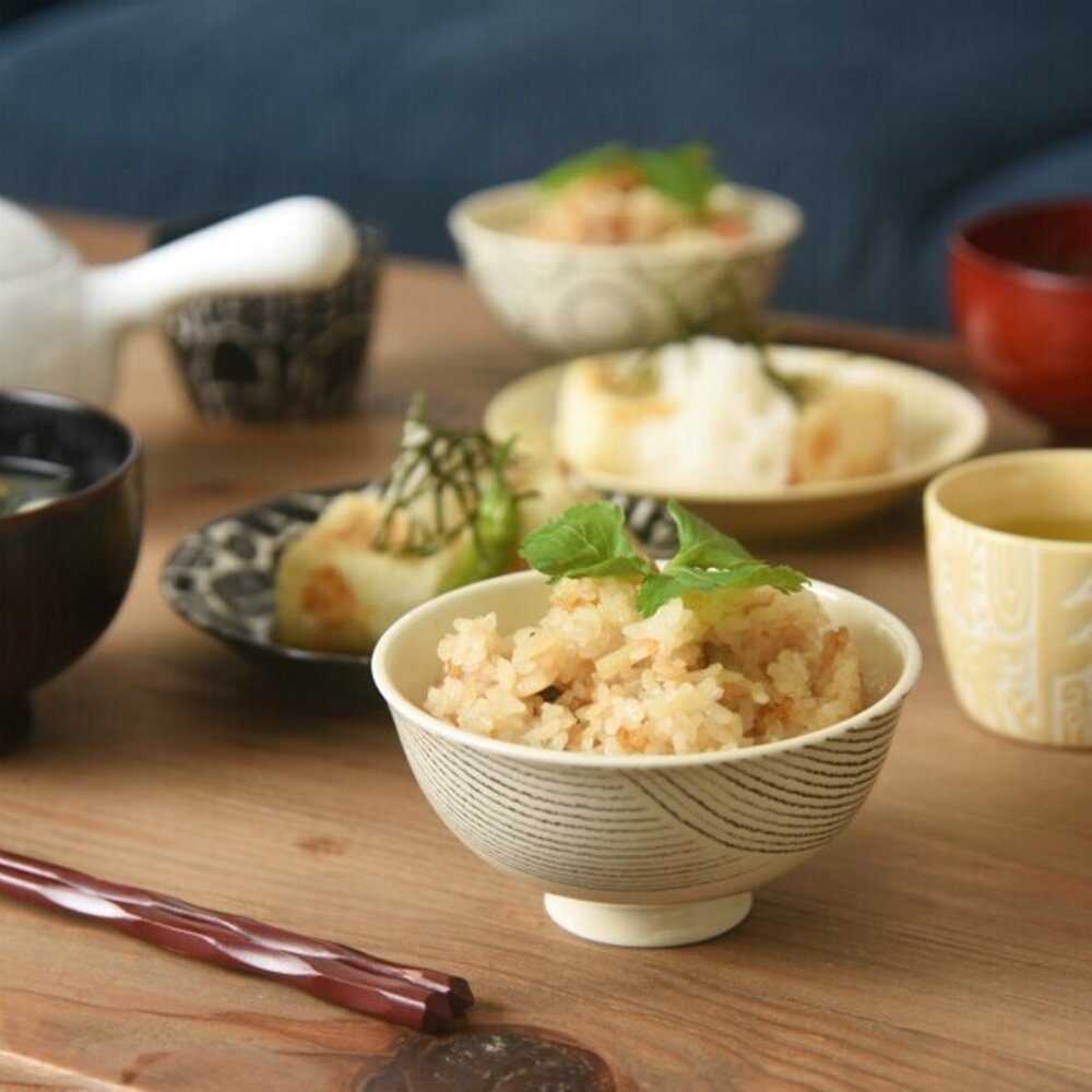 SF-020361-日本製 Natural69 波佐見燒 粉引釉輕量碗 陶瓷碗 | 十草碗 圓點碗 輕量碗 湯碗 飯碗 日本碗