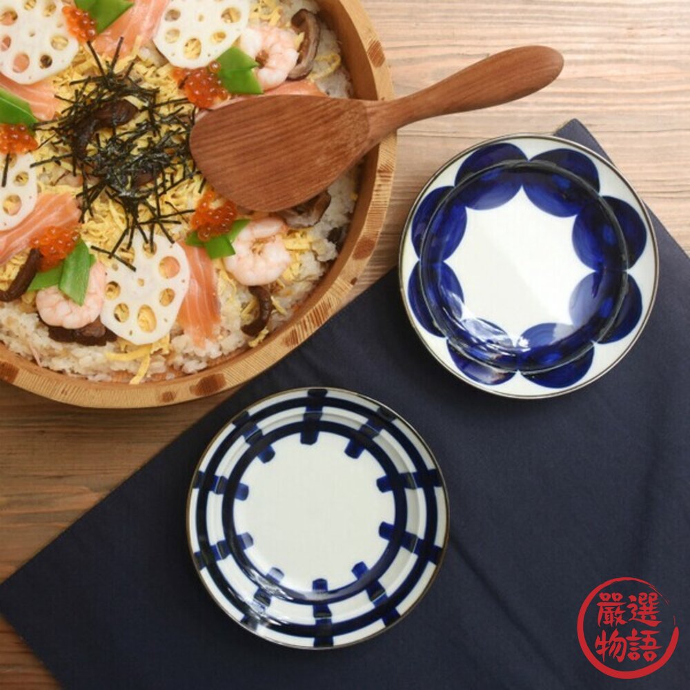 波佐見燒 日本製 Natural69 焦吳須圓盤 手繪陶瓷盤 餐盤 吳須釉 花紋 圓點盤 日本進口-圖片-6