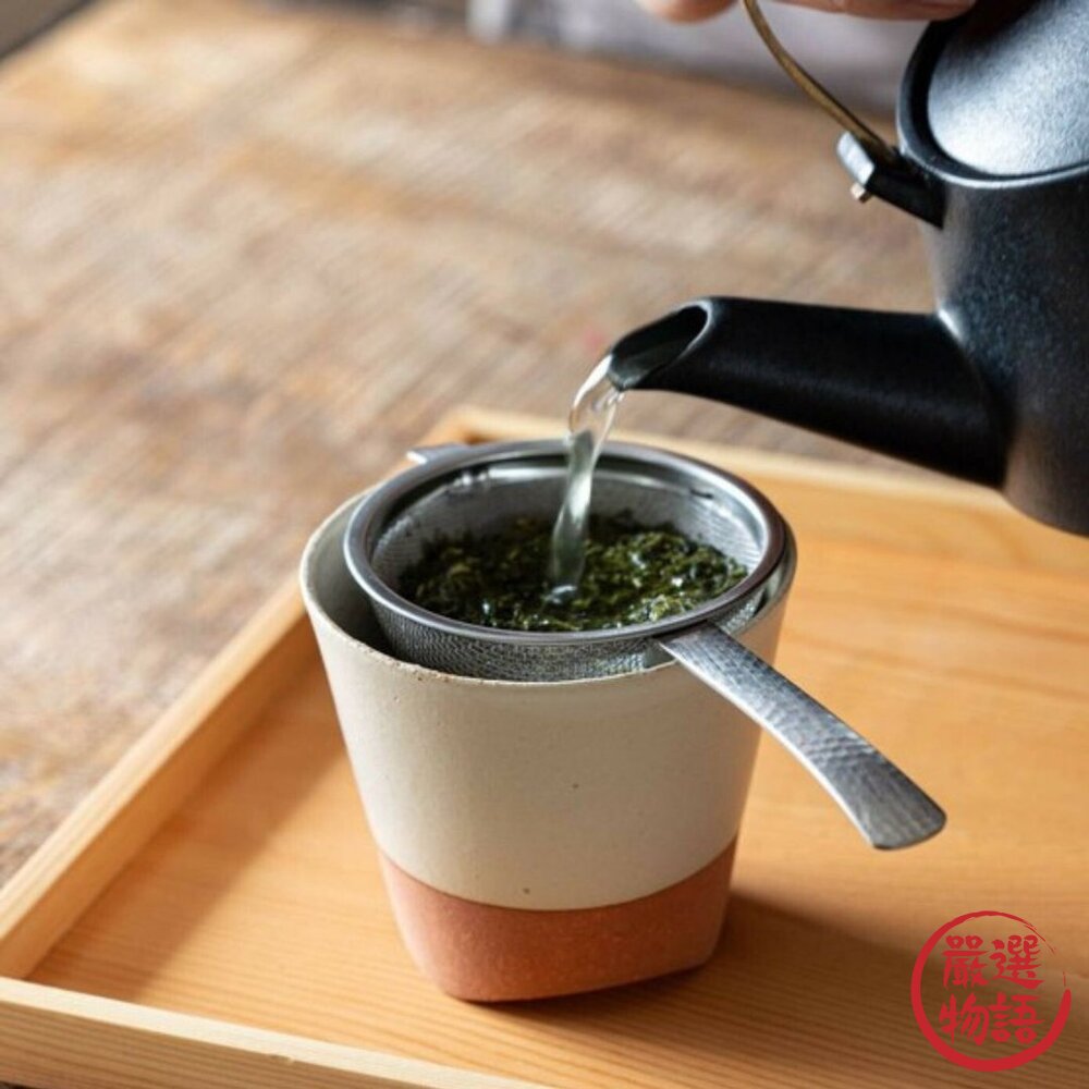 日本製 燕三條 槌目紋帶柄濾茶器 18-8不鏽鋼 | 濾茶網 茶篩 濾茶器 茶葉匙 過濾網-圖片-2