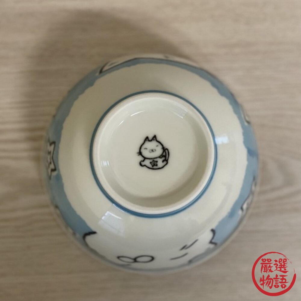 日本製 美濃燒陶瓷貓咪輕量碗 星星大貓臉造型 可愛實用必備款式 日本進口-圖片-5