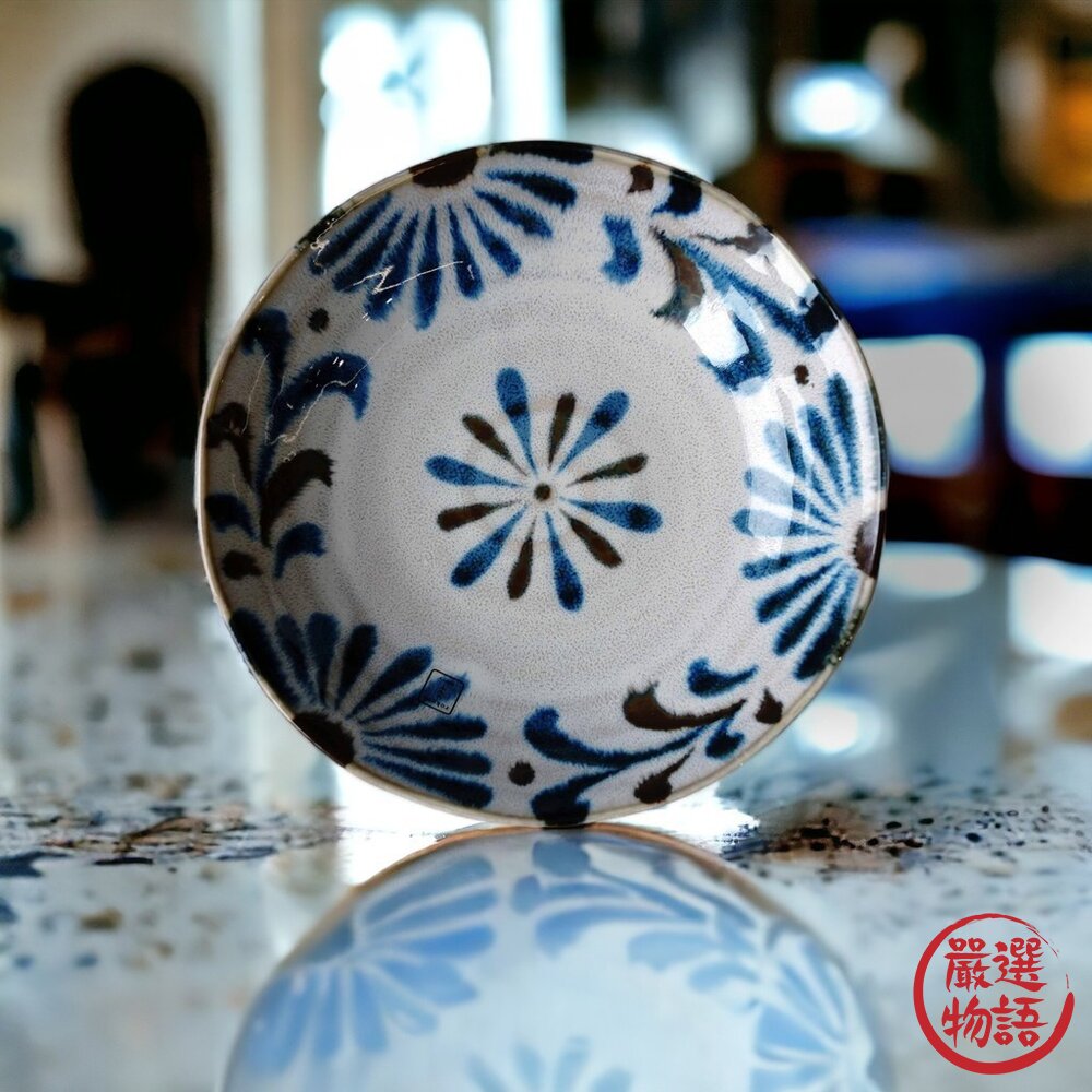 日本製陶瓷六魯Blut’s Rokuro花紋盤 彩琉球蔓藤花造型 提升端莊優雅的用餐風格 日本進口 封面照片