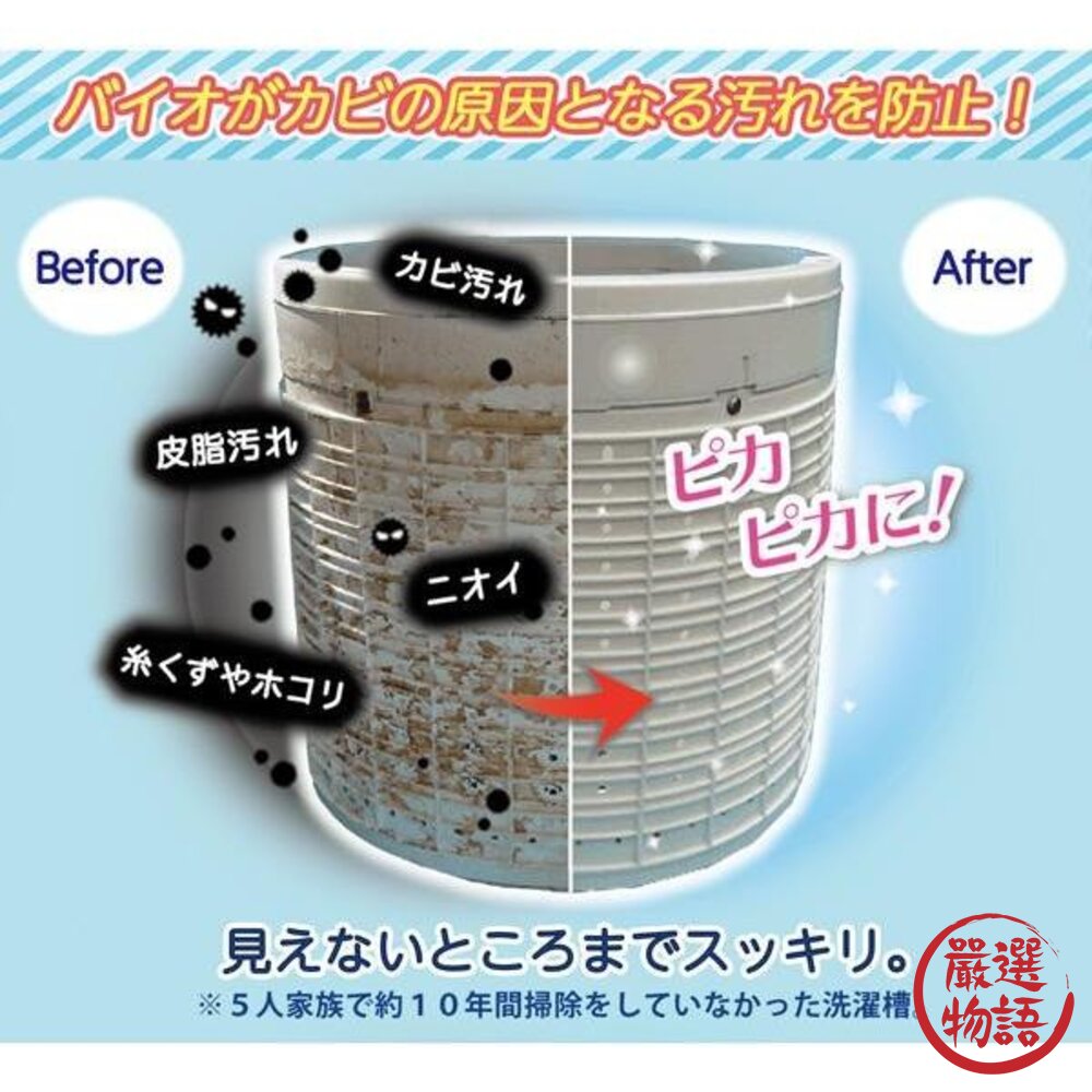 日本Como Life除垢抗菌洗衣球 可使用6個月|防霉除臭洗衣槽清潔劑 洗衣機專用提升清潔效果 日本進口-圖片-4