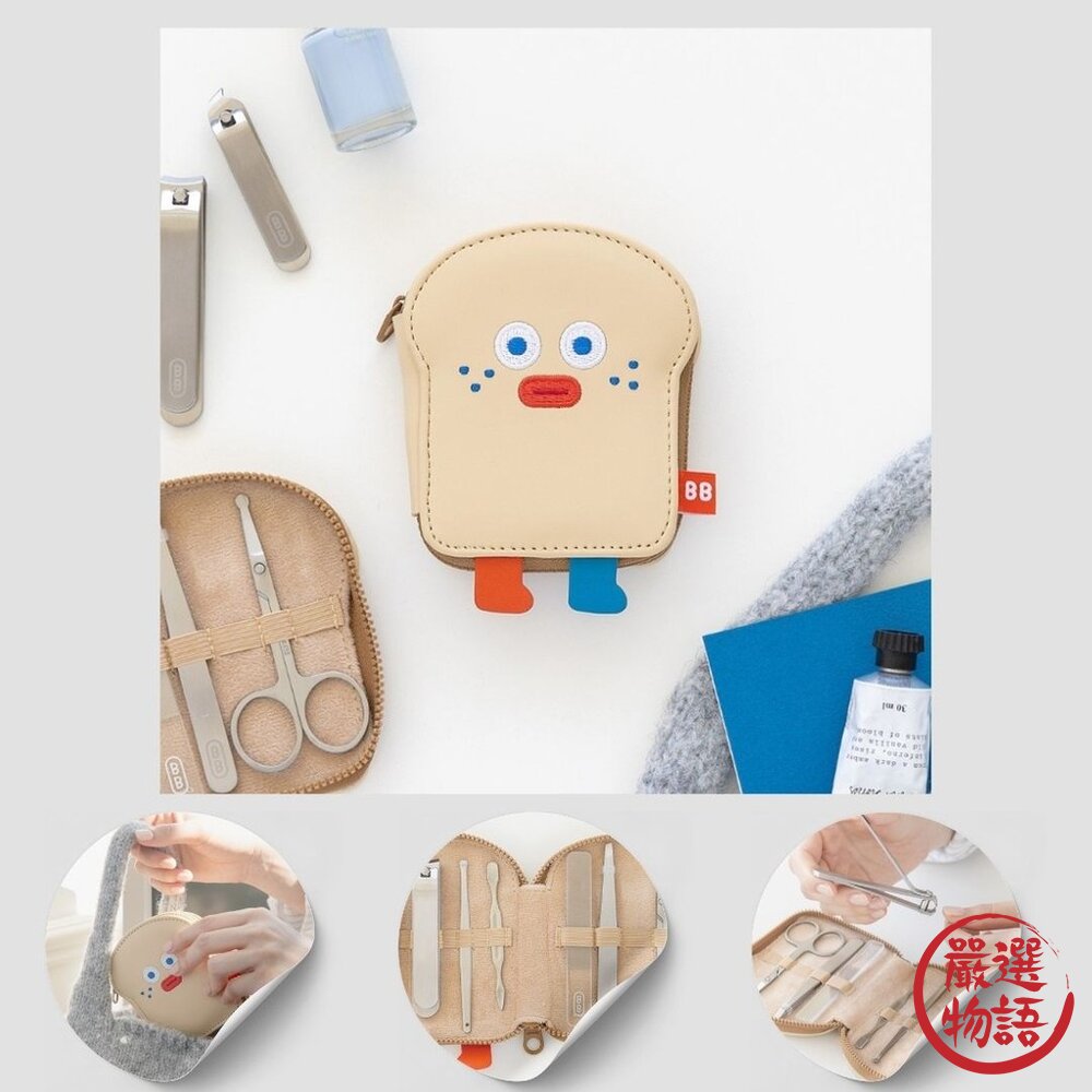 吐司造型指甲剪套裝組 韓國Romane Brunch Brother Toast 體積小方便攜帶適合旅行 日本進口-圖片-5