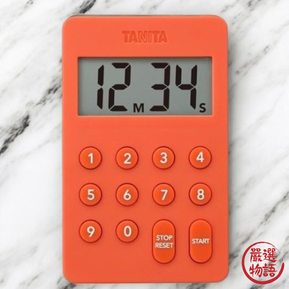 電子計時器 日本 Tanita 磁吸式廚房計時器 TD-415 橘 黑 白 計時器 倒數計時器 磁吸 日本進口-圖片-2