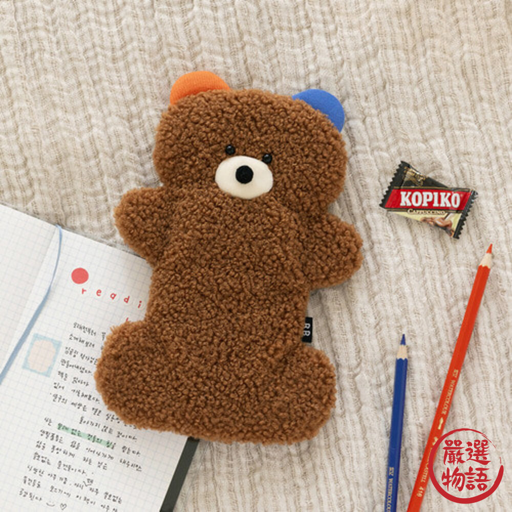 熊熊 筆袋 韓國文創 Romane | 鉛筆盒 文具 鉛筆盒可愛 化妝包 鉛筆袋 筆盒 鉛筆盒簡約 日本進口-圖片-2