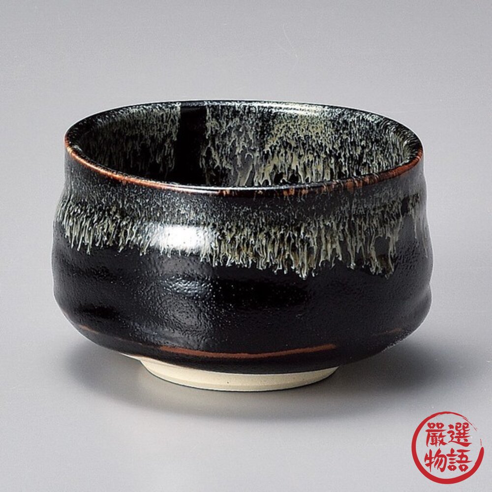 日本進口 抹茶杯 手工製作日式天目釉抹茶碗 12cm|黑色 美濃燒 日本製  茶碗 茶具 茶杯 陶瓷碗 陶瓷杯-圖片-1