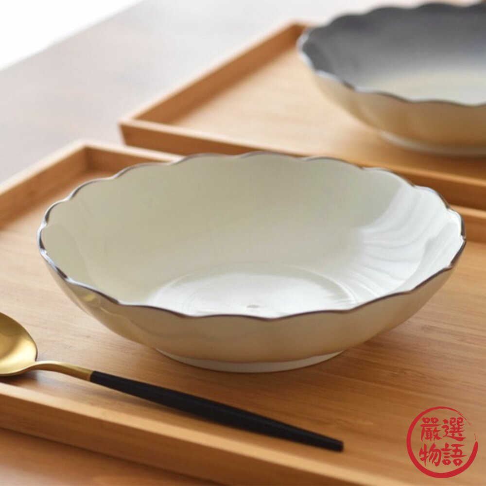 日本製透明十草冷麵蕎麥麵日式餐盤 日式碗盤 圓盤| 20.9cm 麵盤 菜盤 深盤 餐盤-圖片-1