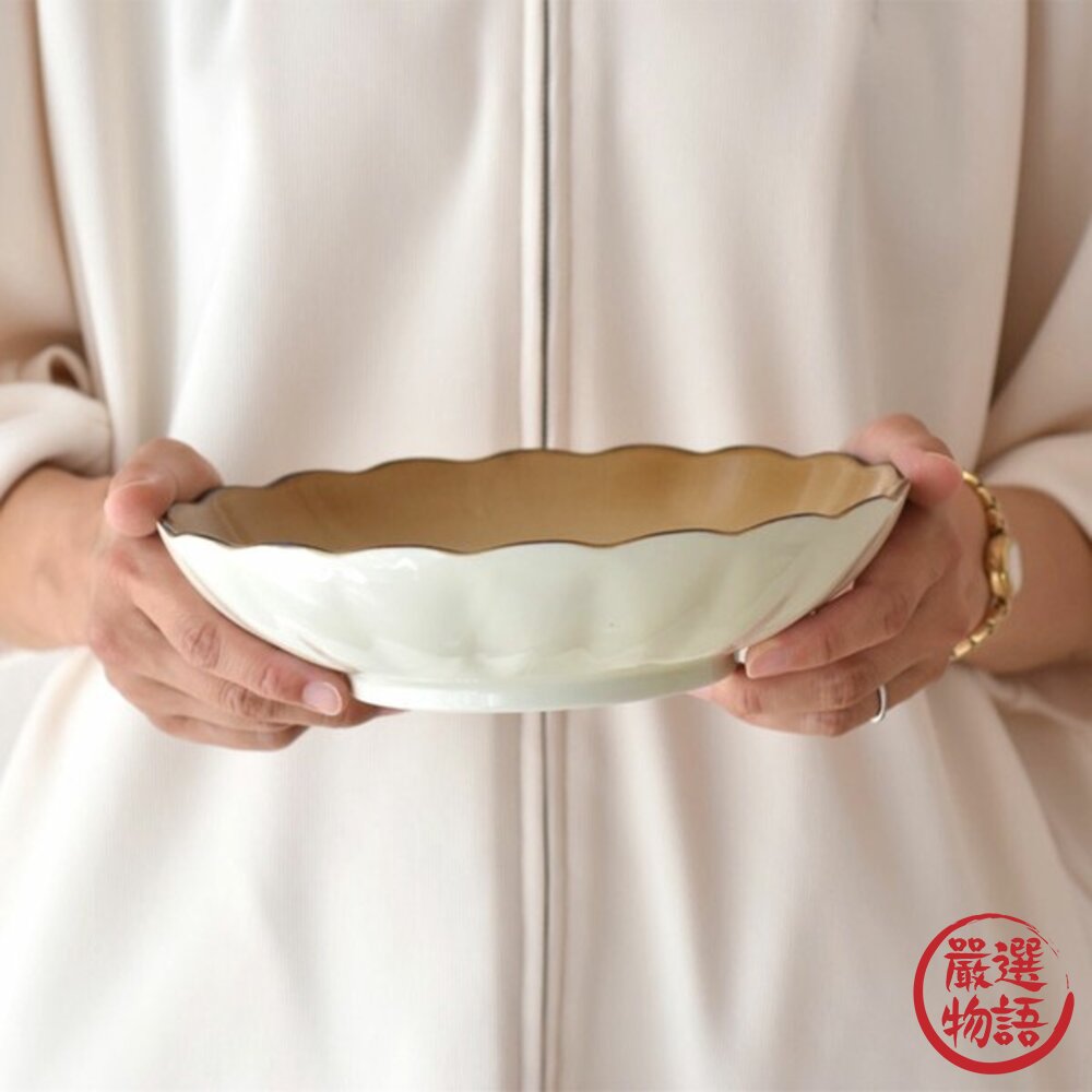 日本製透明十草冷麵蕎麥麵日式餐盤日式碗盤圓盤|20.9cm麵盤菜盤深盤餐盤