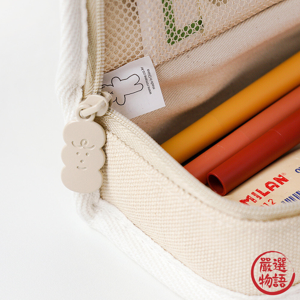 韓國文創Romane 鉛筆袋 早午餐兄弟側開式筆袋 櫻桃貓咪 吐司 行動電源收納包 小化妝包 旅行收納包 日本進口-圖片-5