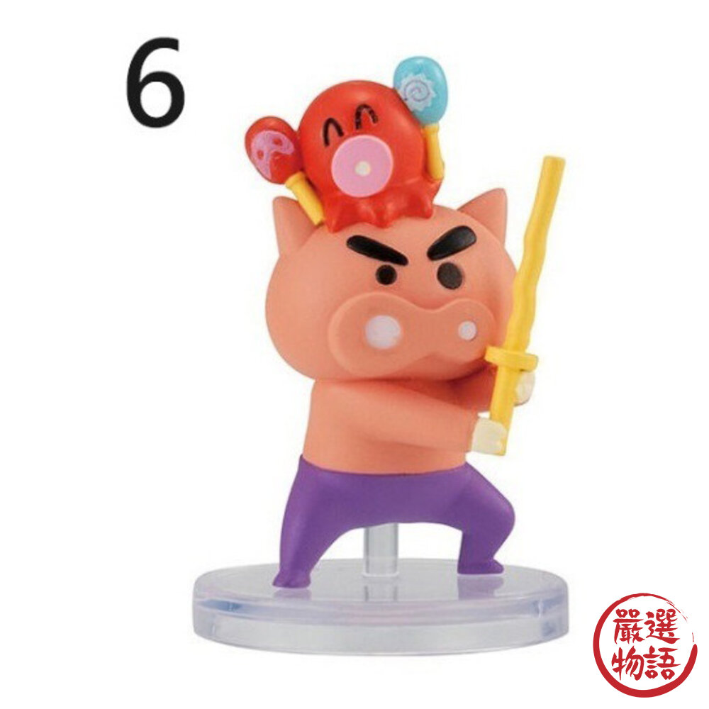 日本BANDAI萬代扭蛋 全九種 蠟筆小新x三麗鷗角色排隊公仔 布丁狗 大耳狗 人魚漢頓 小葵 小白 模型 日本進口-圖片-7