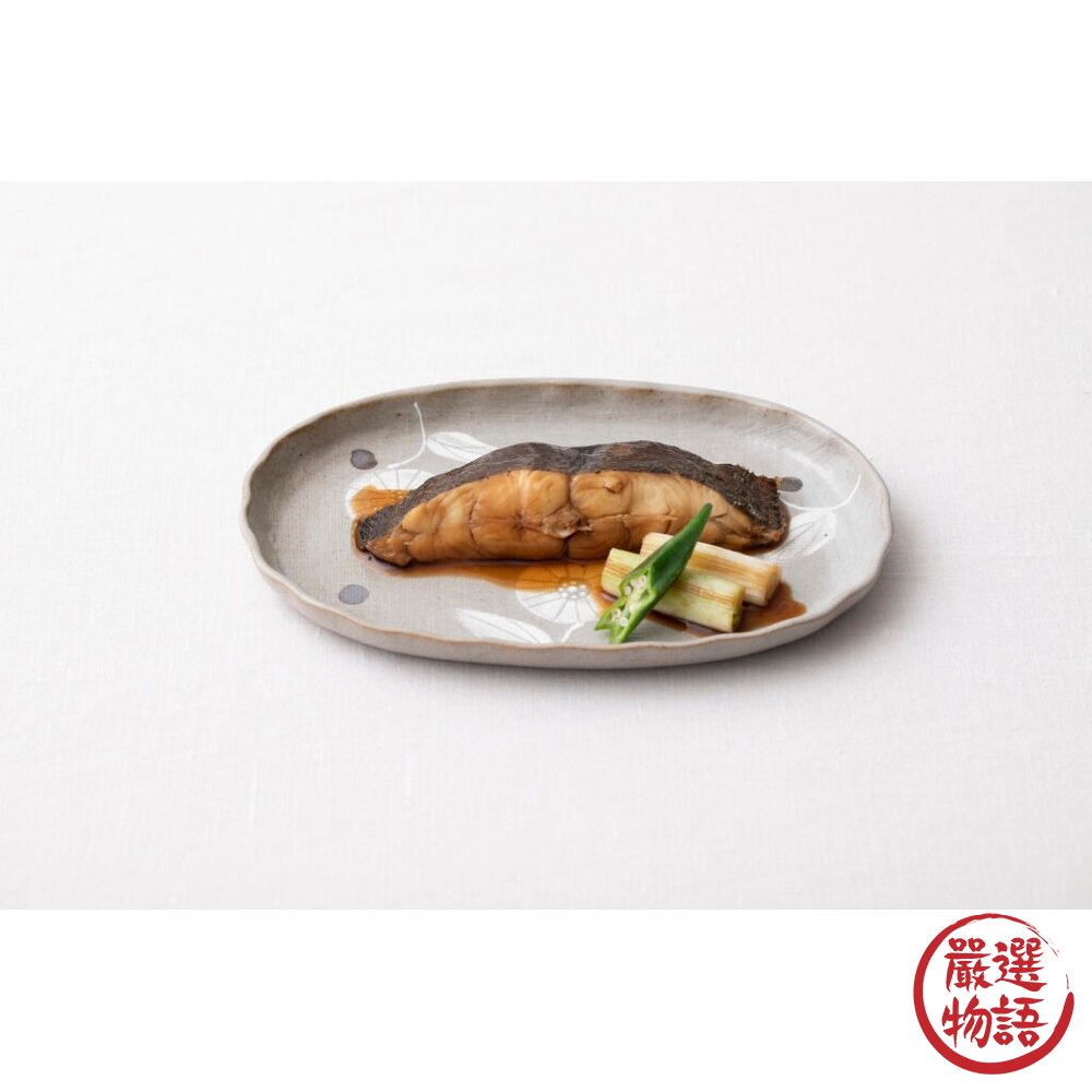 日本製KANESAN1893灰白一輪花橢圓皿|日本進口 瀨戶燒 陶瓷餐具 陶瓷盤 牛排盤 義大利麵盤 早午餐盤-圖片-2