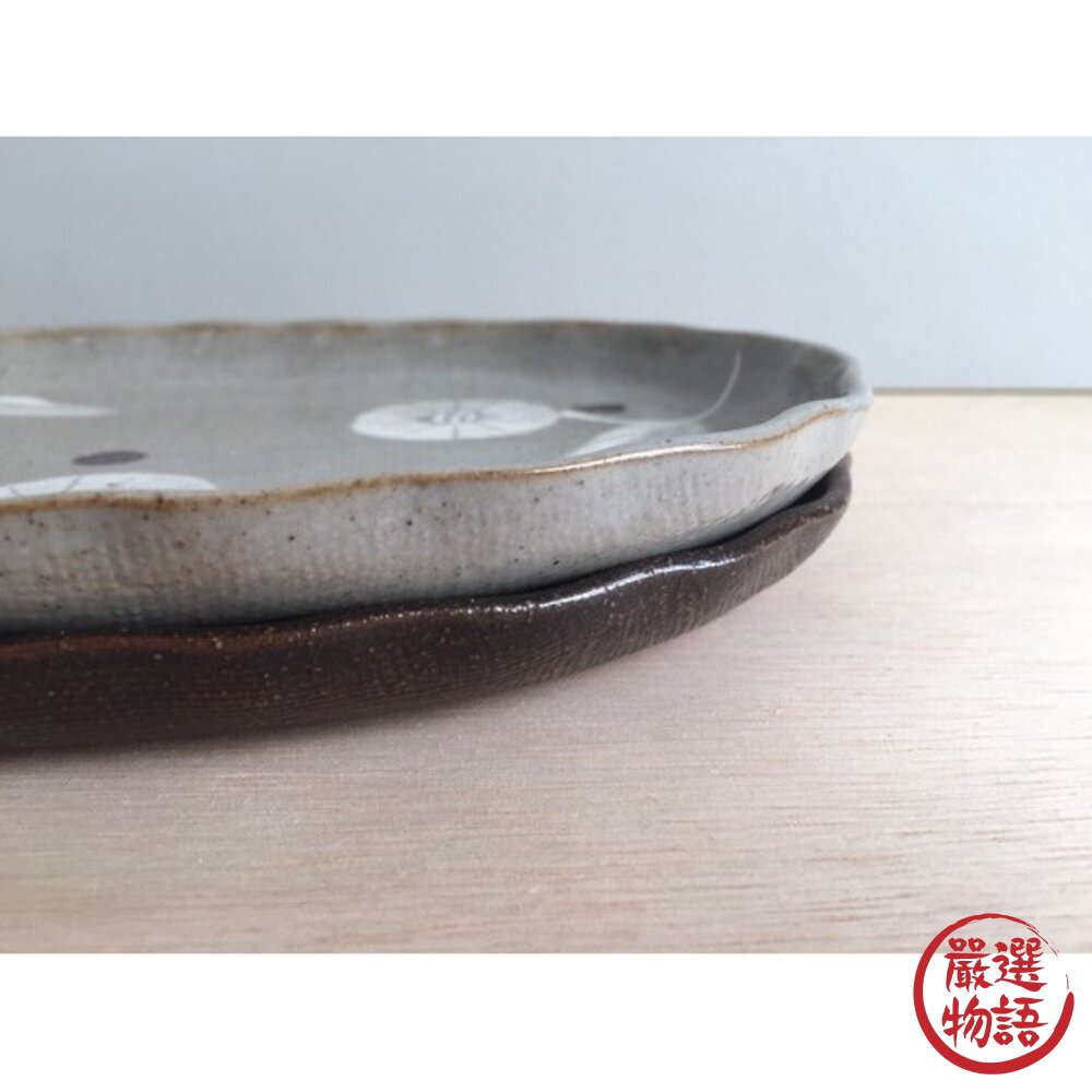 日本製KANESAN1893灰白一輪花橢圓皿|日本進口 瀨戶燒 陶瓷餐具 陶瓷盤 牛排盤 義大利麵盤 早午餐盤-圖片-3