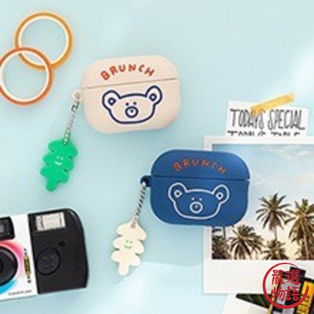 韓國文創Romane早午餐兄弟 AirPods Pro2矽膠保護套 耳機保護套 耳機殼 耳機保護殼 小熊 日本進口-圖片-4