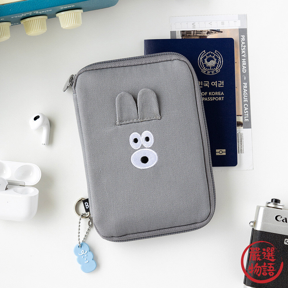 韓國文創Romane早午餐兄弟 bunny puppy 護照包 | 護照套 收納包 錢包 萬用包 出遊必備 日本進口-圖片-1