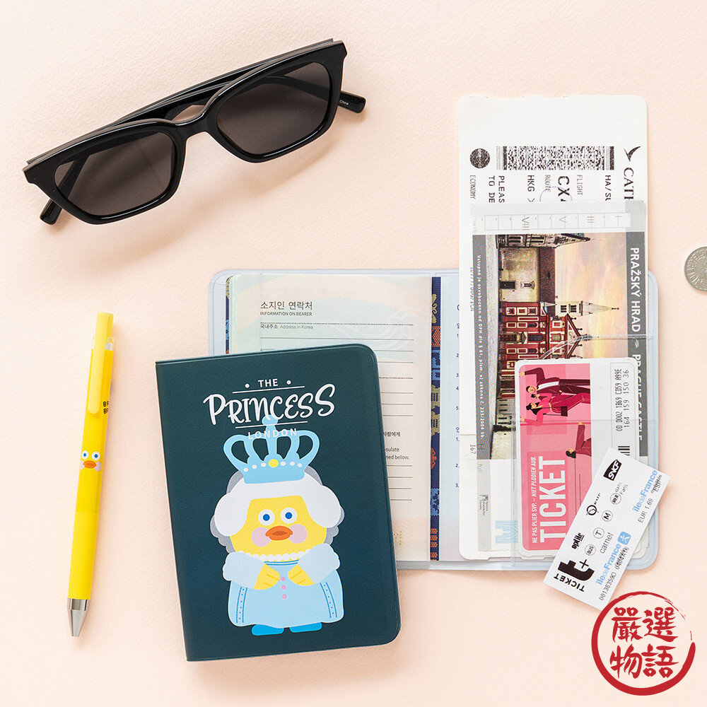 韓國文創Romane早午餐兄弟PVC折疊護照保護套 Ver.2 護照夾 護照套 護照收納 保護套 日本進口-圖片-6