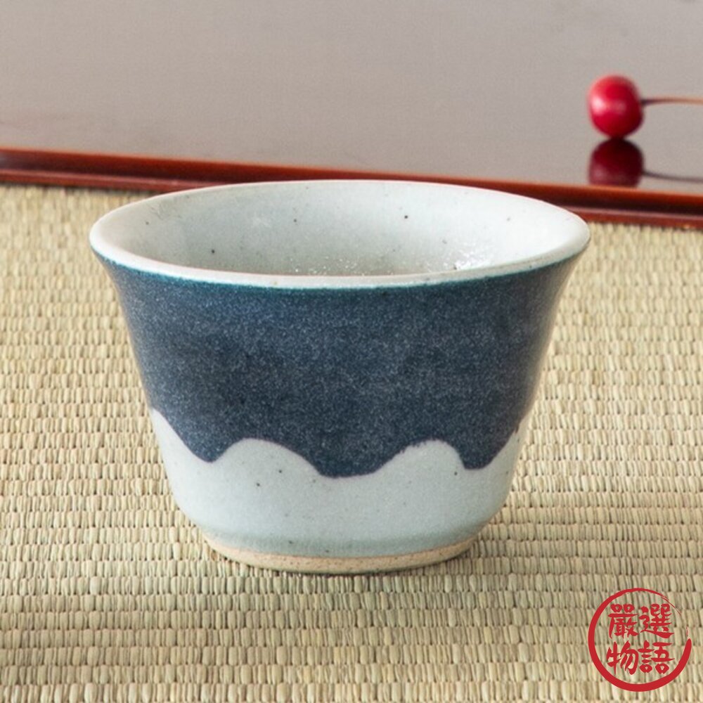 日本陶瓷茶杯 日本吉祥象徵富士山茶杯 夫妻杯 對杯 藍色 粉色 130cc 居家生活 日式餐具 豬口杯 日本進口-圖片-2