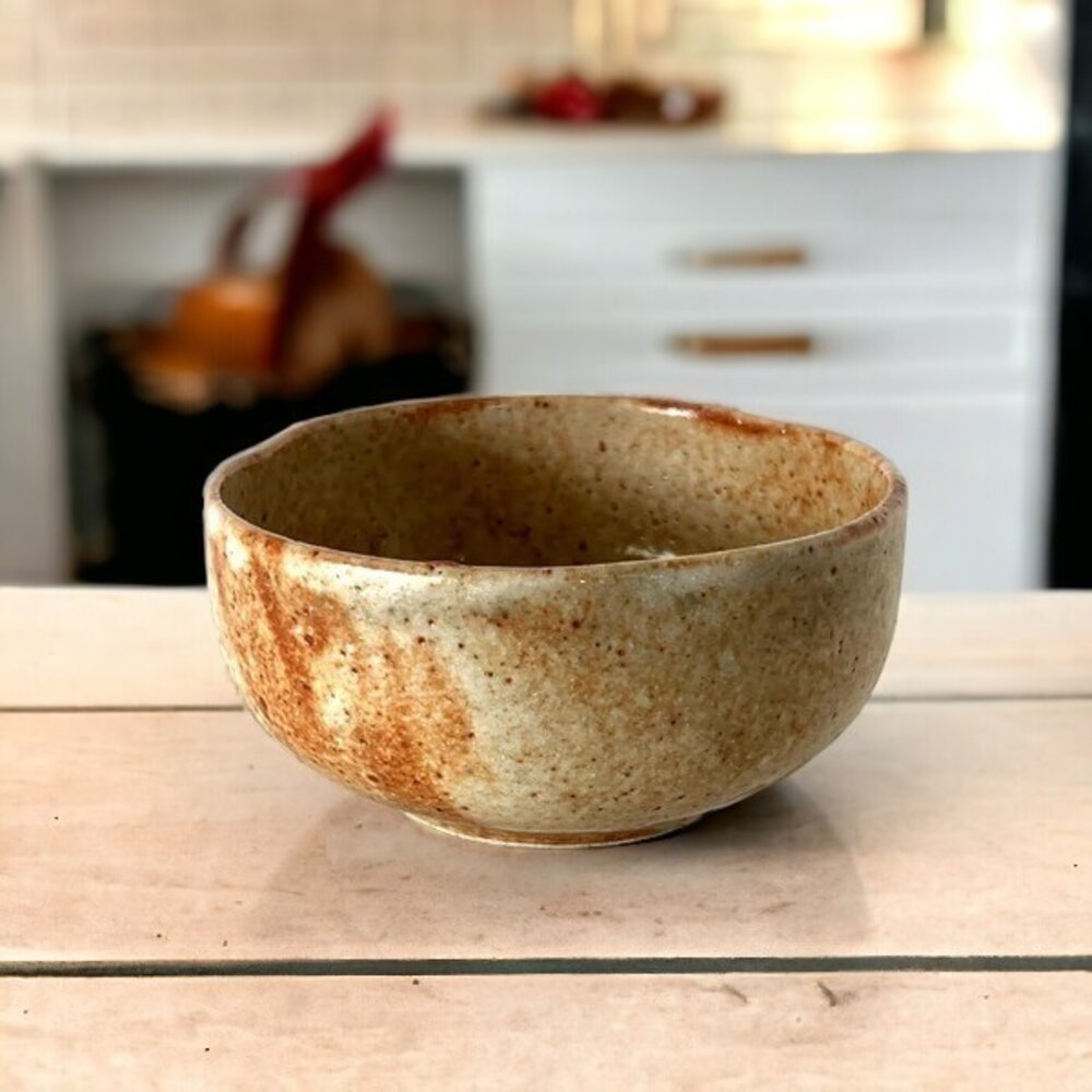 SF-020598-日本製六魯紅志野不規則陶瓷小碗 200ml 陶瓷碗 日式懷舊風 餐碗 日本碗 Blut's rokuro  日本進口