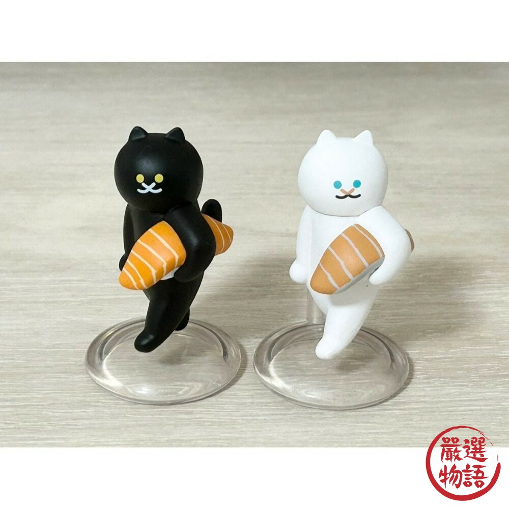 現貨 日本扭蛋ATC-SUIMIN搬運貓貓公仔 日本生魚片料理 貓咪公仔 擺飾品 IKIMON 轉蛋 模型 日本進口-圖片-3