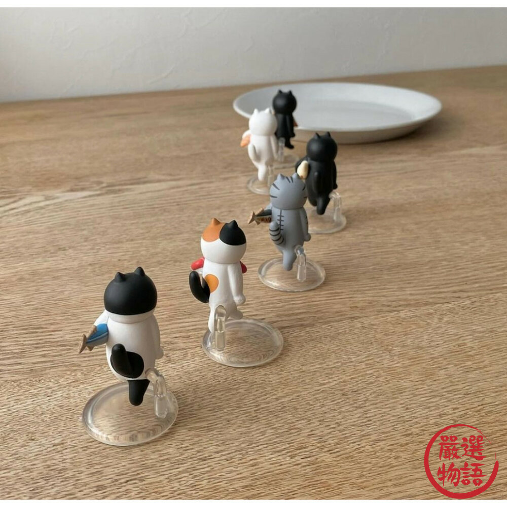 現貨 日本扭蛋ATC-SUIMIN搬運貓貓公仔 日本生魚片料理 貓咪公仔 擺飾品 IKIMON 轉蛋 模型 日本進口-圖片-6