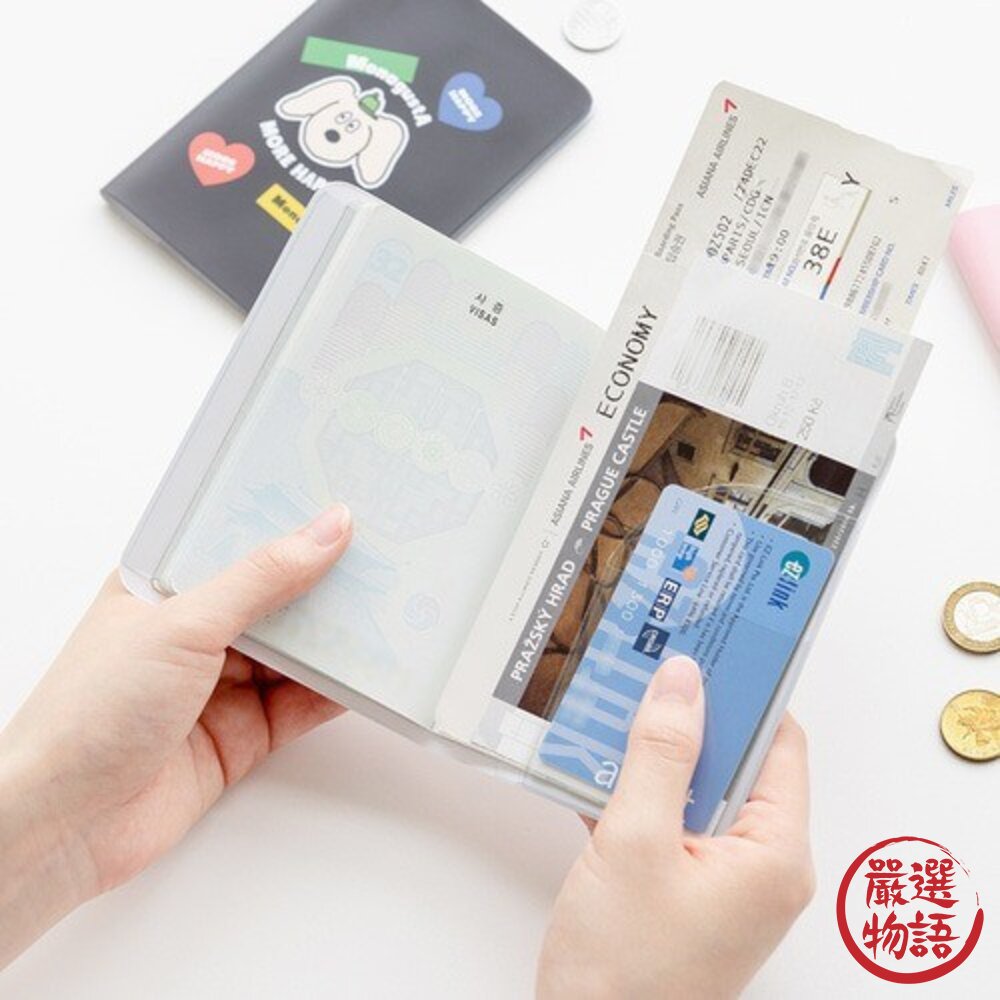 韓國代購 Romane 早午餐兄弟 PVC折疊護照保護套 四款|護照夾 護照套 護照收納 護照 保護套 日本進口-圖片-5
