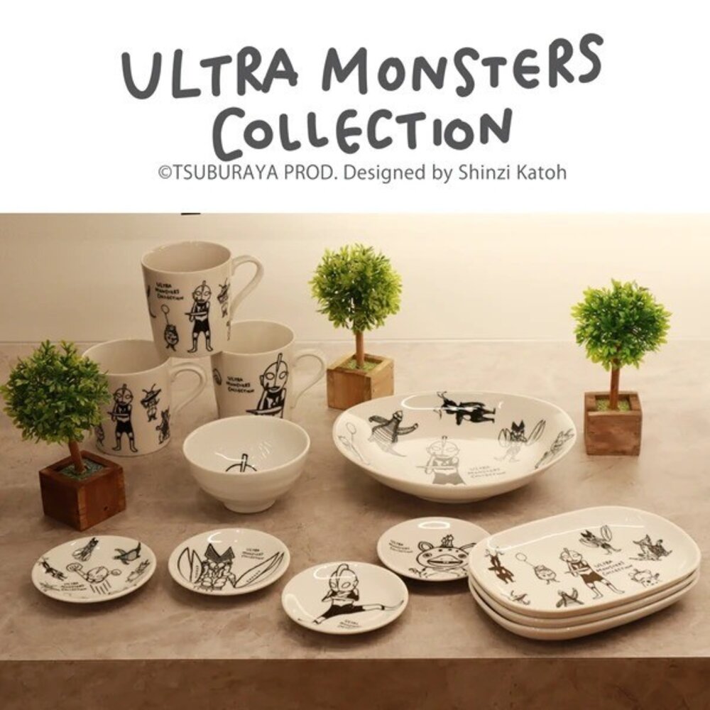 SF-020672-日本製ULTRAMA奧特曼可微波造型兒童餐具 | 飯碗 橢圓盤 水果盤 陶瓷盤 陶瓷碗 兒童餐碗 超人力霸王