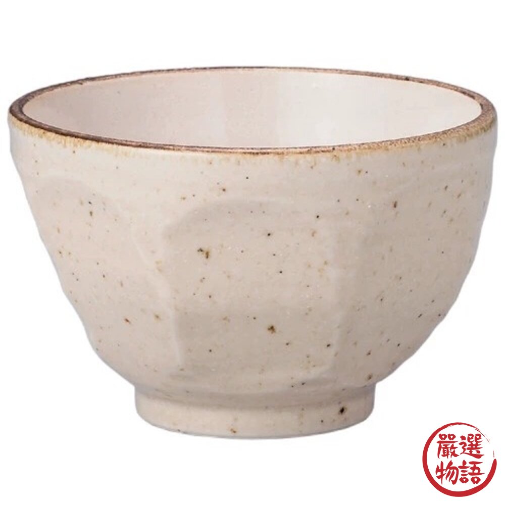 日本製 削角陶瓷飯碗 杏白色 飯碗 陶瓷碗 餐碗 湯碗 斗笠碗 日本碗 碗盤 日式碗 優格碗 可微波碗 日本進口-圖片-1
