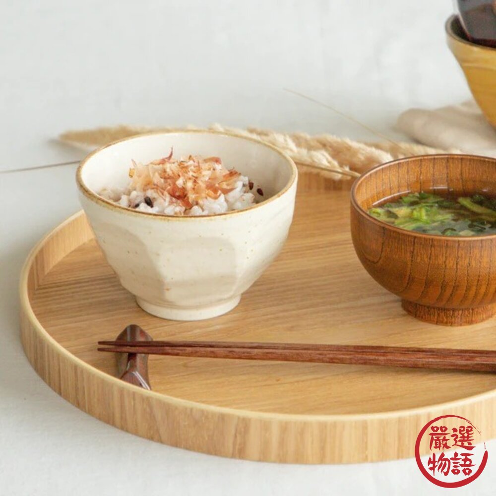 日本製 削角陶瓷飯碗 杏白色 飯碗 陶瓷碗 餐碗 湯碗 斗笠碗 日本碗 碗盤 日式碗 優格碗 可微波碗 日本進口-圖片-2