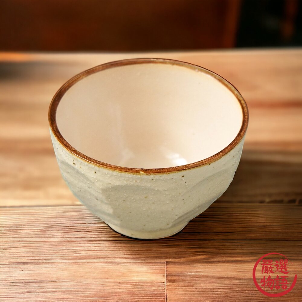 日本製 削角陶瓷飯碗 杏白色 飯碗 陶瓷碗 餐碗 湯碗 斗笠碗 日本碗 碗盤 日式碗 優格碗 可微波碗 日本進口-圖片-6
