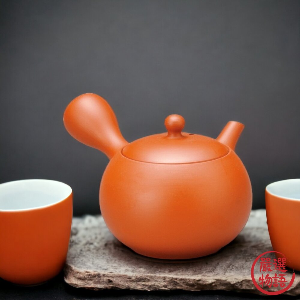 日本製 人水朱泥 側把壺 茶壺 陶瓷茶壺 小茶壺 陶瓷泡茶壺 茶具 泡茶壺 常華燒 泡茶 茶杯 茶葉 日本進口 封面照片