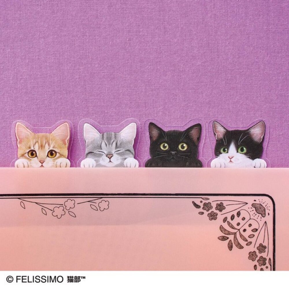 SF-020718-日本製 高顏值文具 A4 文件收納 信件收納 文件夾 資料夾 貓部 FELISSIMO 便籤 日本進口