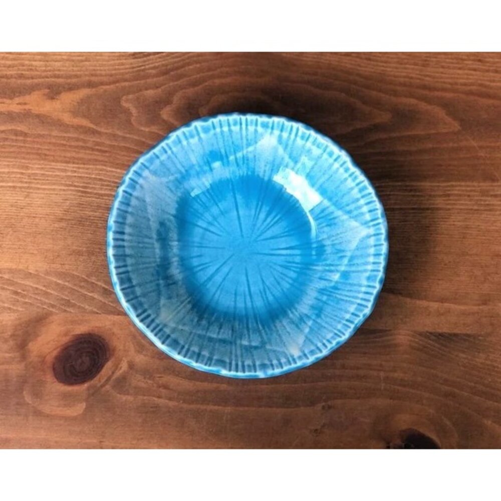 SF-020728-日本製 彫十草 海洋 美濃燒 日式餐盤 餐盤 陶瓷 碗盤器皿 盤子 盤 碗盤 瓷盤 碗  蛋糕盤 甜點盤 日本進口