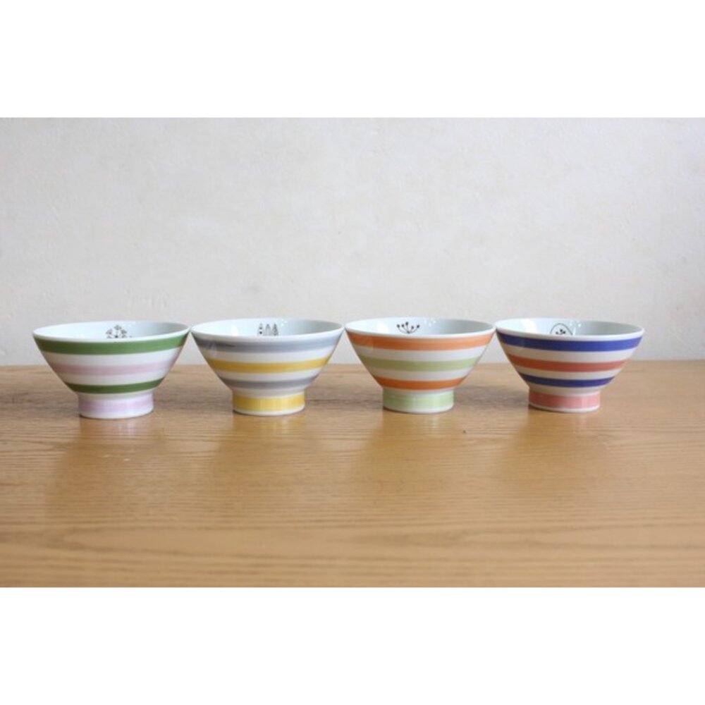 SF-020765-日本製 日式 線條 陶瓷碗 日本碗 飯碗 茶碗 兒童碗 湯碗 碗 波佐見燒 碗盤 日式餐具 餐具 日本進口
