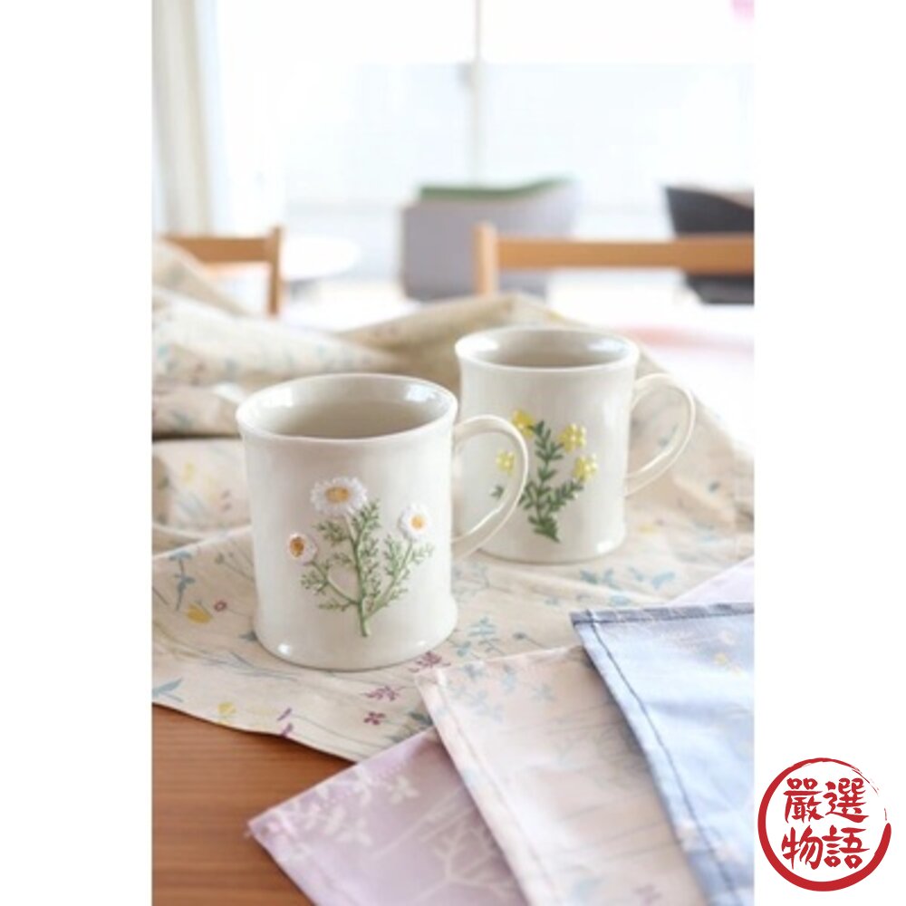 日本 BISQUE 花卉 造型馬克杯 陶瓷馬克杯 咖啡杯 馬克杯 拿鐵杯 茶杯 水杯 杯子 飲料杯 日本進口-圖片-1