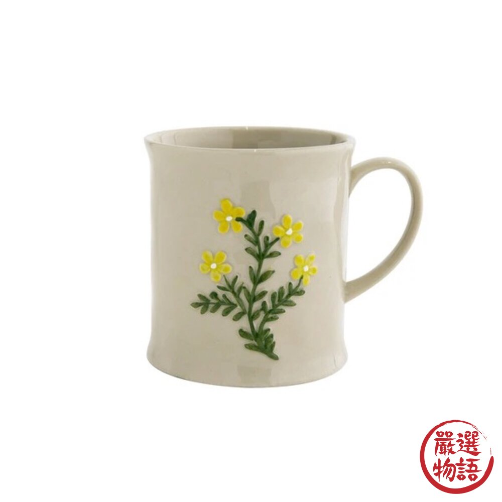 日本 BISQUE 花卉 造型馬克杯 陶瓷馬克杯 咖啡杯 馬克杯 拿鐵杯 茶杯 水杯 杯子 飲料杯 日本進口-圖片-3