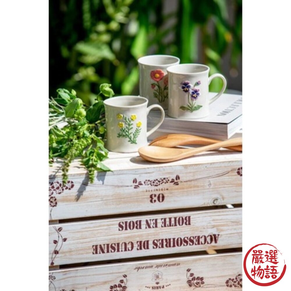 日本 BISQUE 花卉 造型馬克杯 陶瓷馬克杯 咖啡杯 馬克杯 拿鐵杯 茶杯 水杯 杯子 飲料杯 日本進口-圖片-5