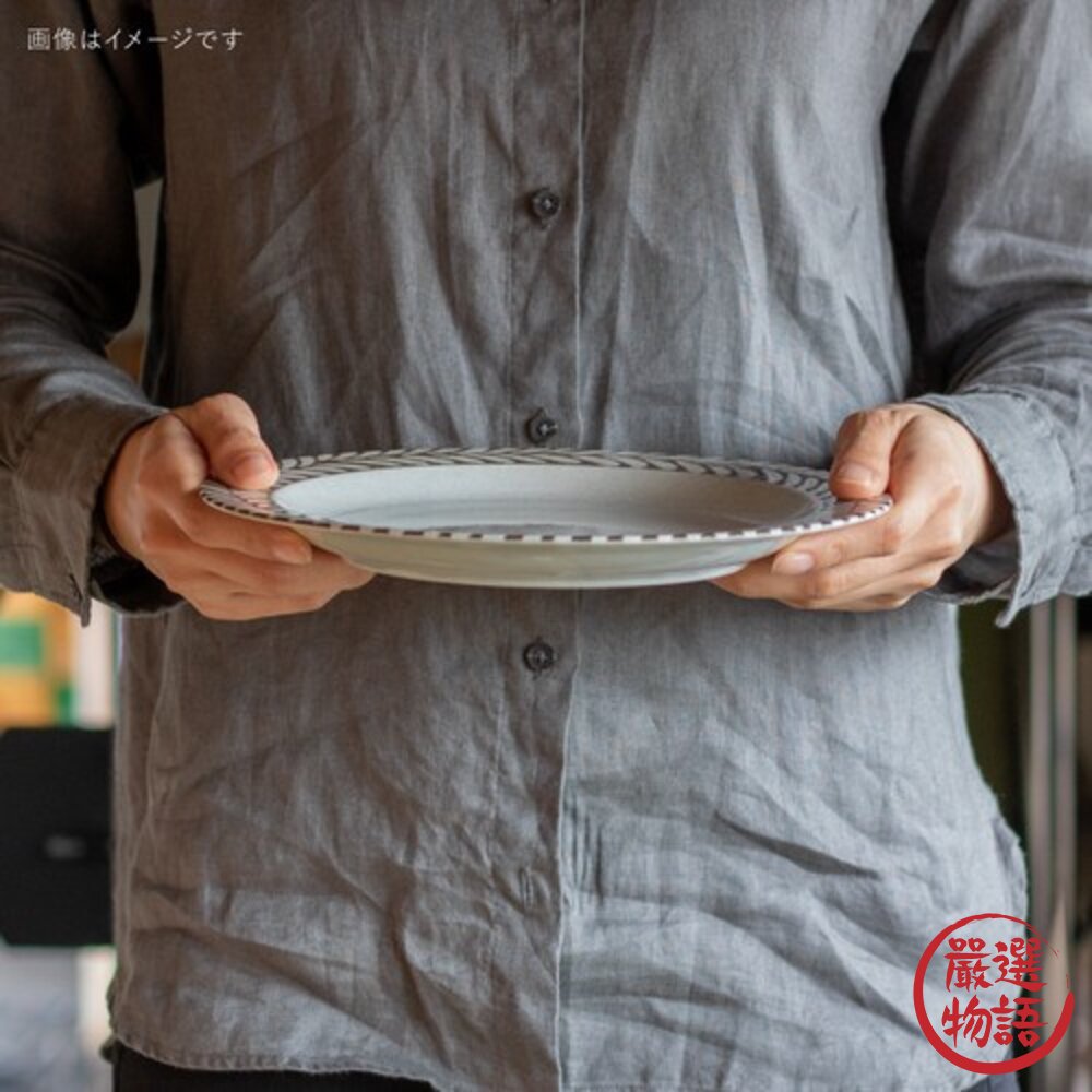 日本製 陶瓷 美濃燒 羽毛 陶瓷盤 沙拉盤 菜盤 水果盤 點心盤 圓盤 盤子 餐盤 瓷盤 碗盤 碗盤器皿 日本進口-圖片-1